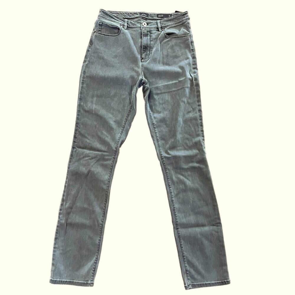 J. Jill Women's Jeans Size 6T High Rise Straight Leg Gray Denim Tall Long Lean